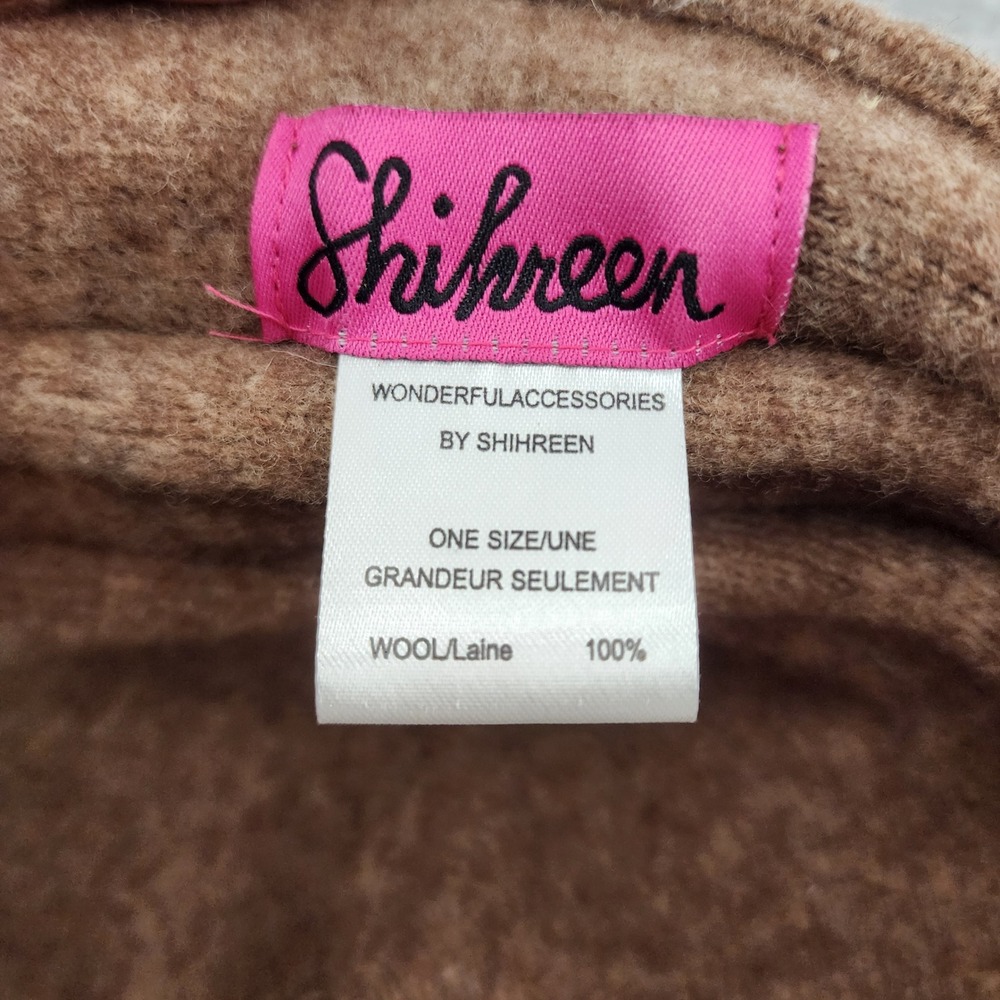Shihreen Brown 100% Wool Rosette Cloche Hat Winter Vintage Style Womens OS - Picture 4 of 4